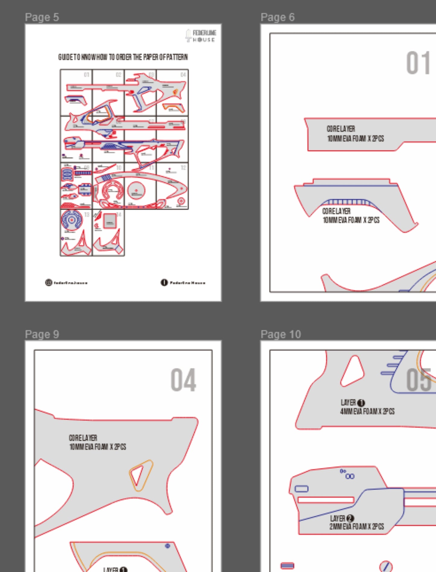 Prop Pattern: Ada Wong Crossbow from Nikke for Cosplay Template Blueprint PDF