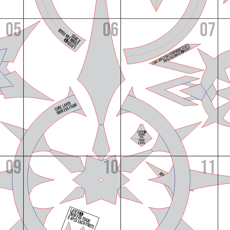 Aurora Maiden of Glacier Accessories Prop Pattern – EVA Foam Cosplay PDF Inspired by Mobile Legends Bang Bang