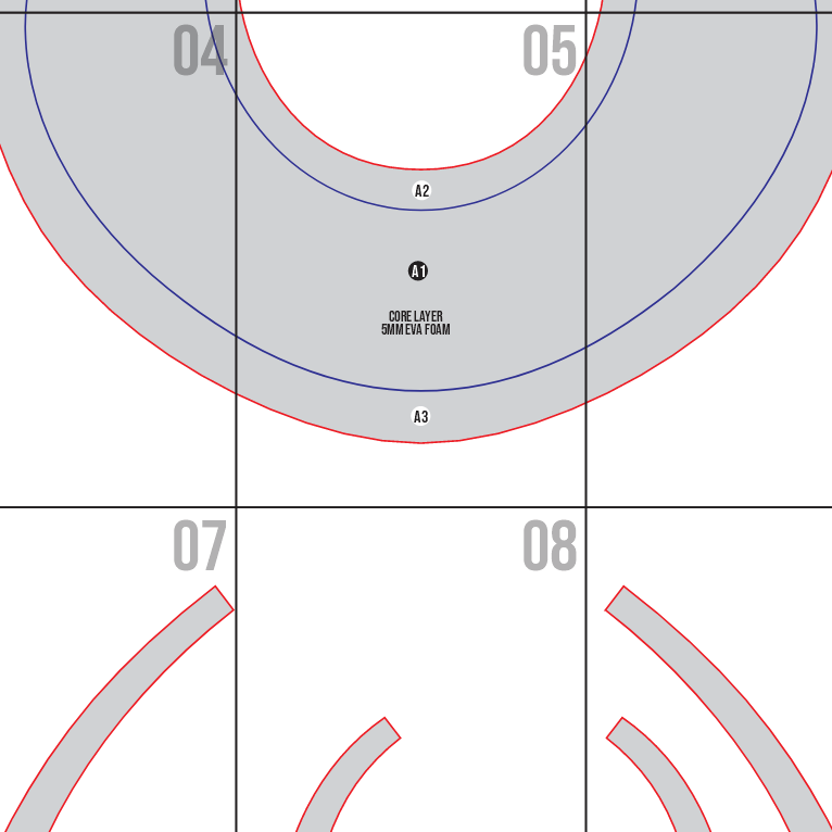 Basic Simple Armor Collar Pattern Template – EVA Foam Cosplay PDF for DIY Armor