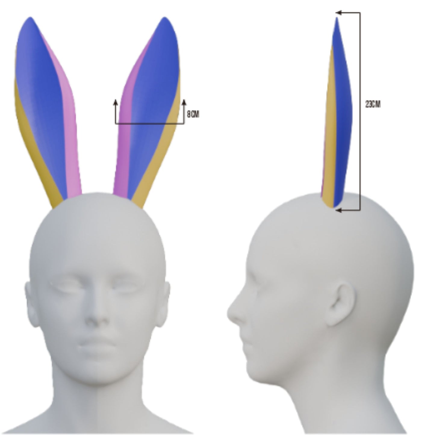 Bunny Ears No.1 Prop Pattern Template – EVA Foam Pattern for Cosplay and DIY Builds Inspired by Animal Fantasy Style