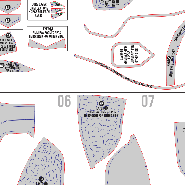 Calisto Mask Prop Pattern Template – EVA Foam Pattern for Cosplay and DIY Builds Inspired by Limbus Company