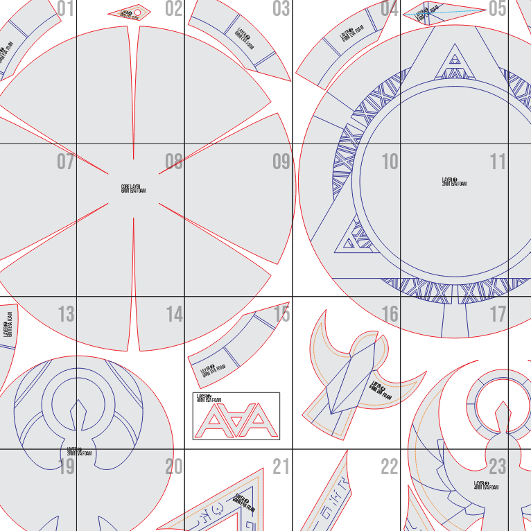 Candace Shield Prop Pattern Template – EVA Foam Pattern for Cosplay & DIY Builds Inspired by Genshin Impact