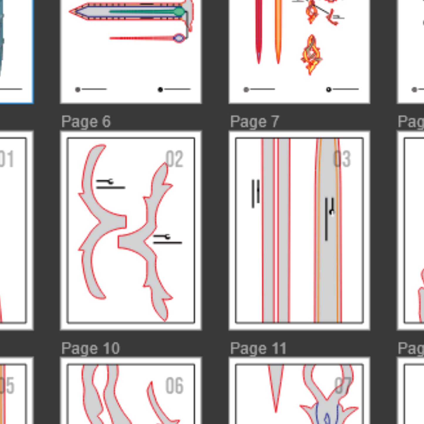 Prop Pattern: Cartethyia Sword from Wuthering Wave Cosplay Template Blueprint PDF