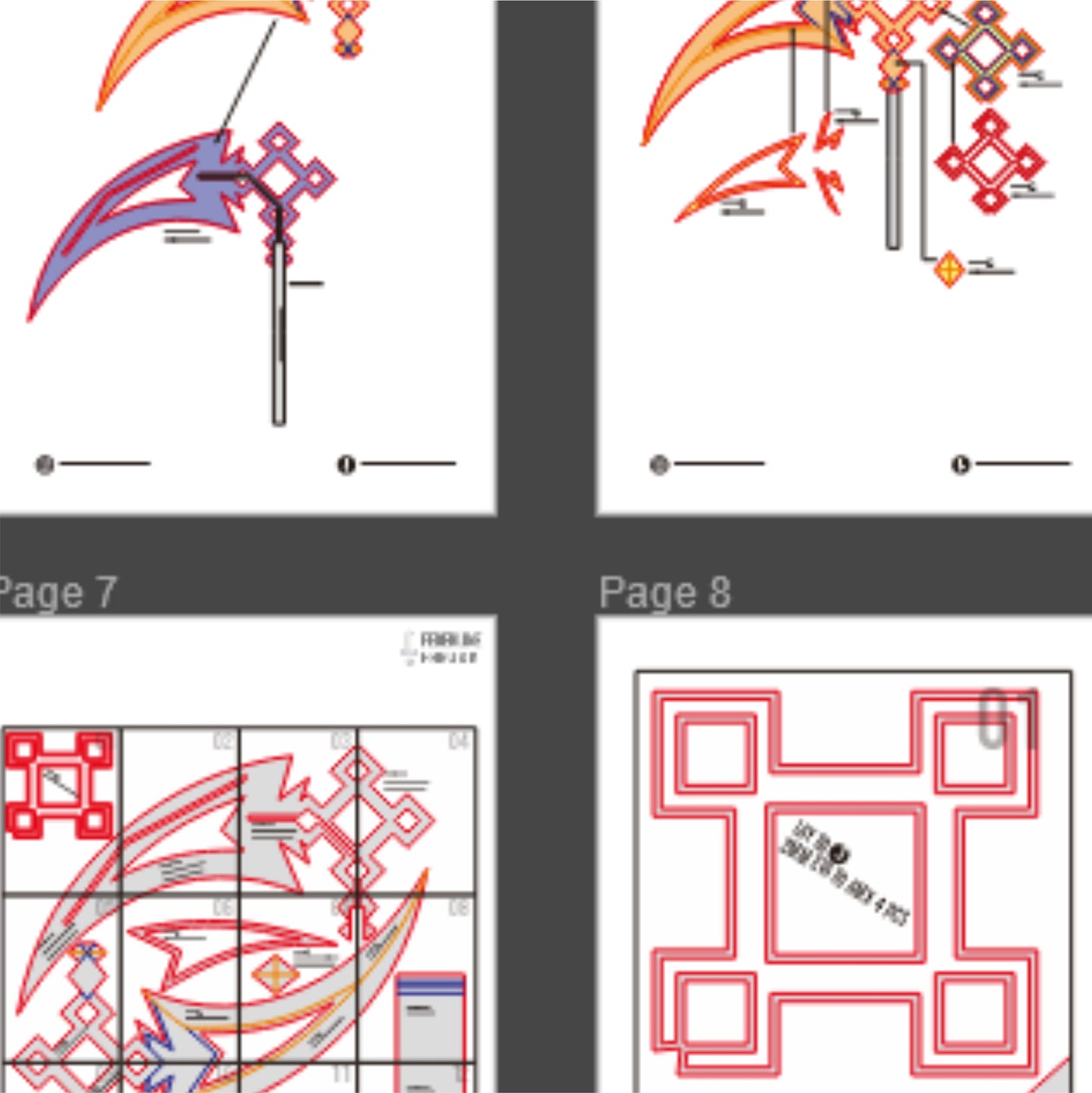 Charnon – Sciel Scythe Prop Pattern Template – EVA Foam Pattern for Cosplay & DIY Builds Inspired by Clair Obscur: Expedition 33