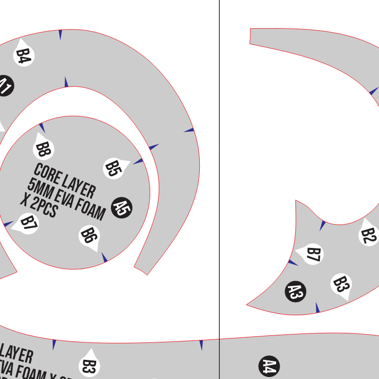 Collection Horn No.3 Prop Pattern Template – EVA Foam Pattern for Cosplay and DIY Builds Inspired by Fantasy Creature Style