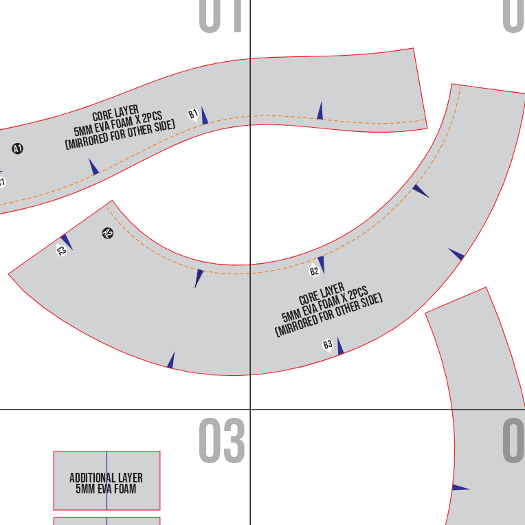 Collection Neck Collar No.1 Prop Pattern Template β EVA Foam Pattern for Cosplay and DIY Builds Inspired by Fantasy Armor