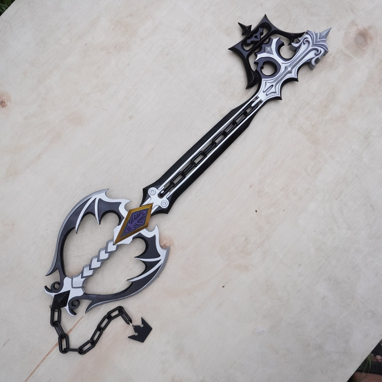 Pattern + Video on YouTube: Oblivion Keyblade from Kingdom Hearts Cosplay Template Blueprint PDF