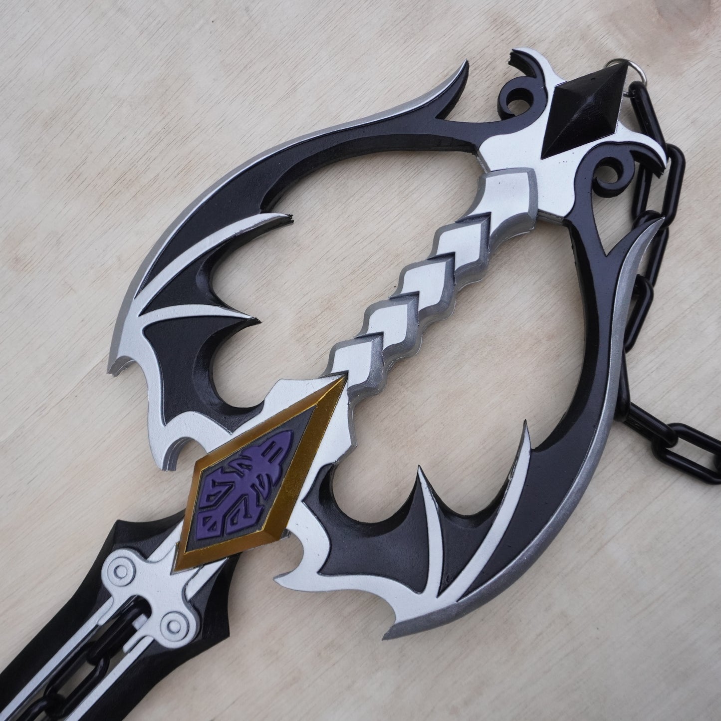 Pattern + Video on YouTube: Oblivion Keyblade from Kingdom Hearts Cosplay Template Blueprint PDF