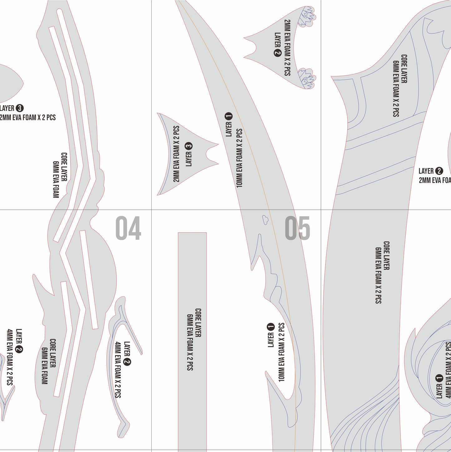 E Ming Sword (Donghua Version) Prop Pattern Template – EVA Foam Pattern for Cosplay & DIY Builds Inspired by Heaven Official Blessing