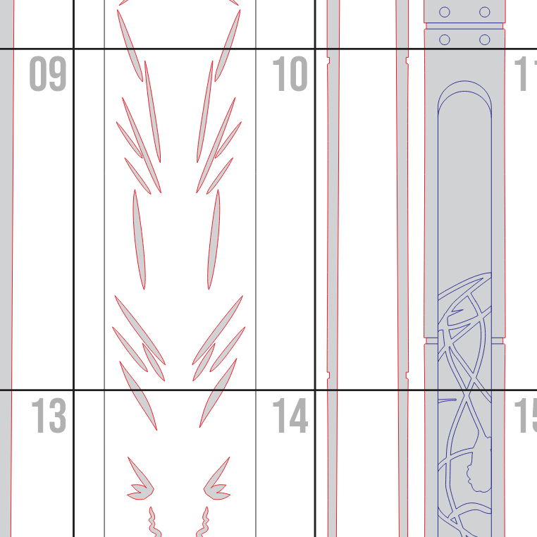 Emerald Sentenced Weapon Prop Pattern Template – EVA Foam Pattern for Cosplay and DIY Builds Inspired by Wuthering Waves