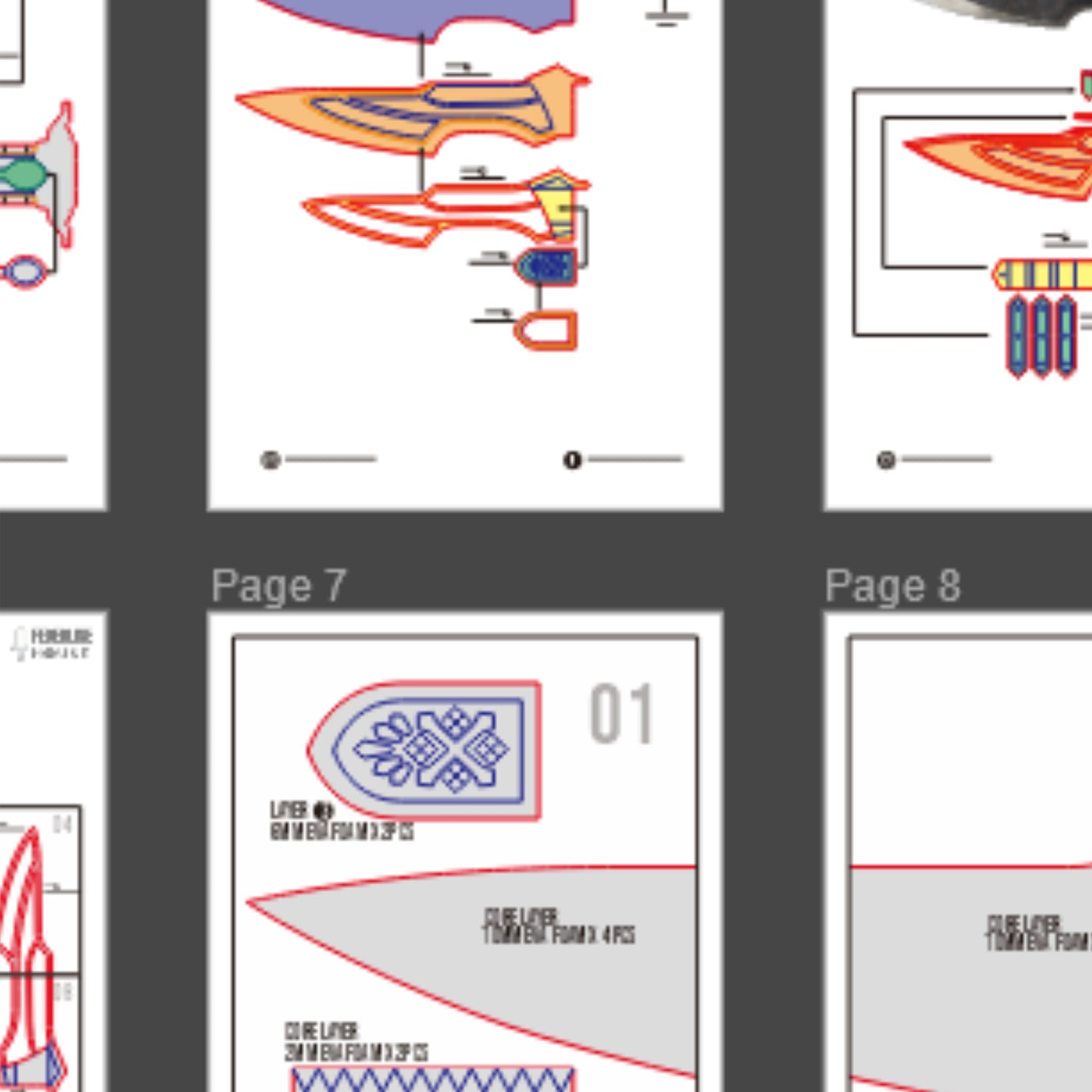 Prop Pattern: Empress Dagger Dual Blades from Monster Hunter Cosplay Template Blueprint PDF