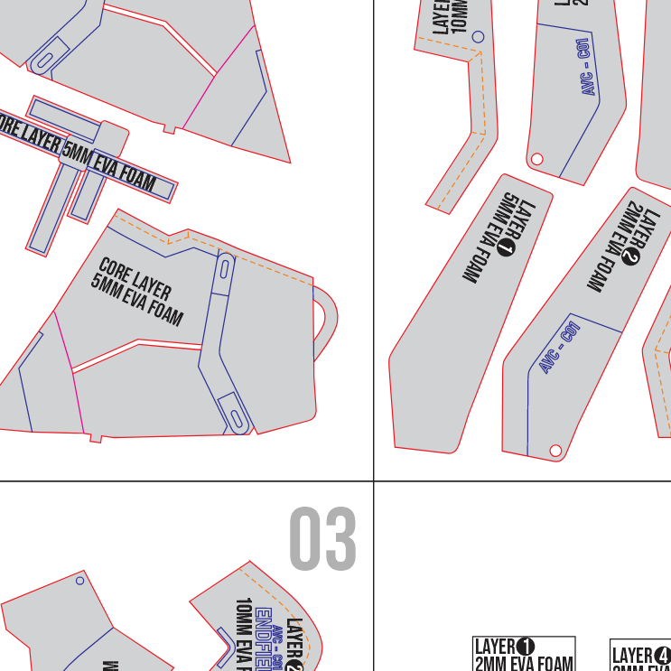 Endministrator Mask & Hairpin Prop Pattern Template β EVA Foam Pattern for Cosplay & DIY Builds Inspired by Arknights Endfield
