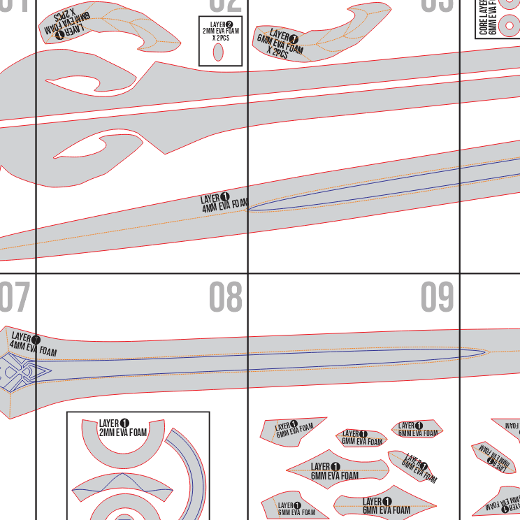 Festering Desire Prop Pattern Template – EVA Foam Pattern for Cosplay & DIY Builds Inspired by Genshin Impact
