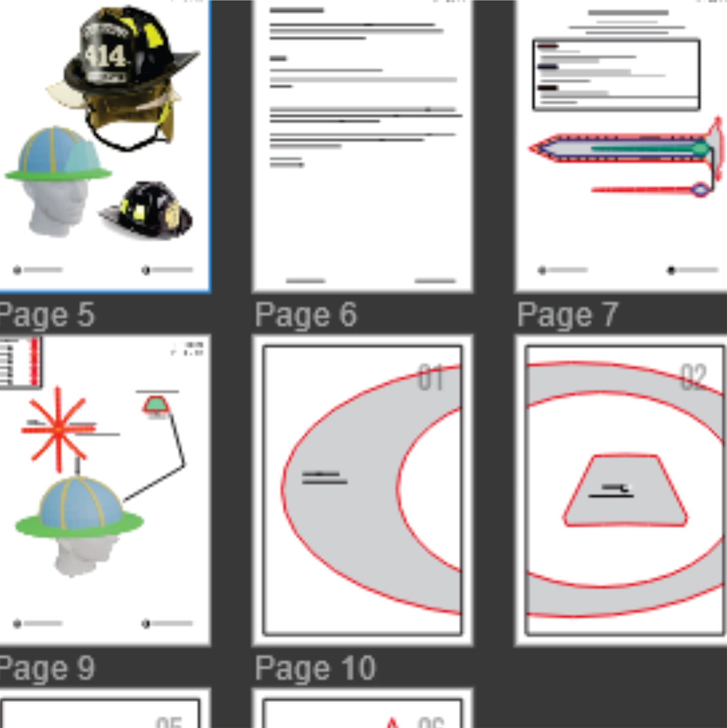 Fire fighter Helmet Basic Prop Pattern Template β EVA Foam Pattern for Cosplay & DIY Builds