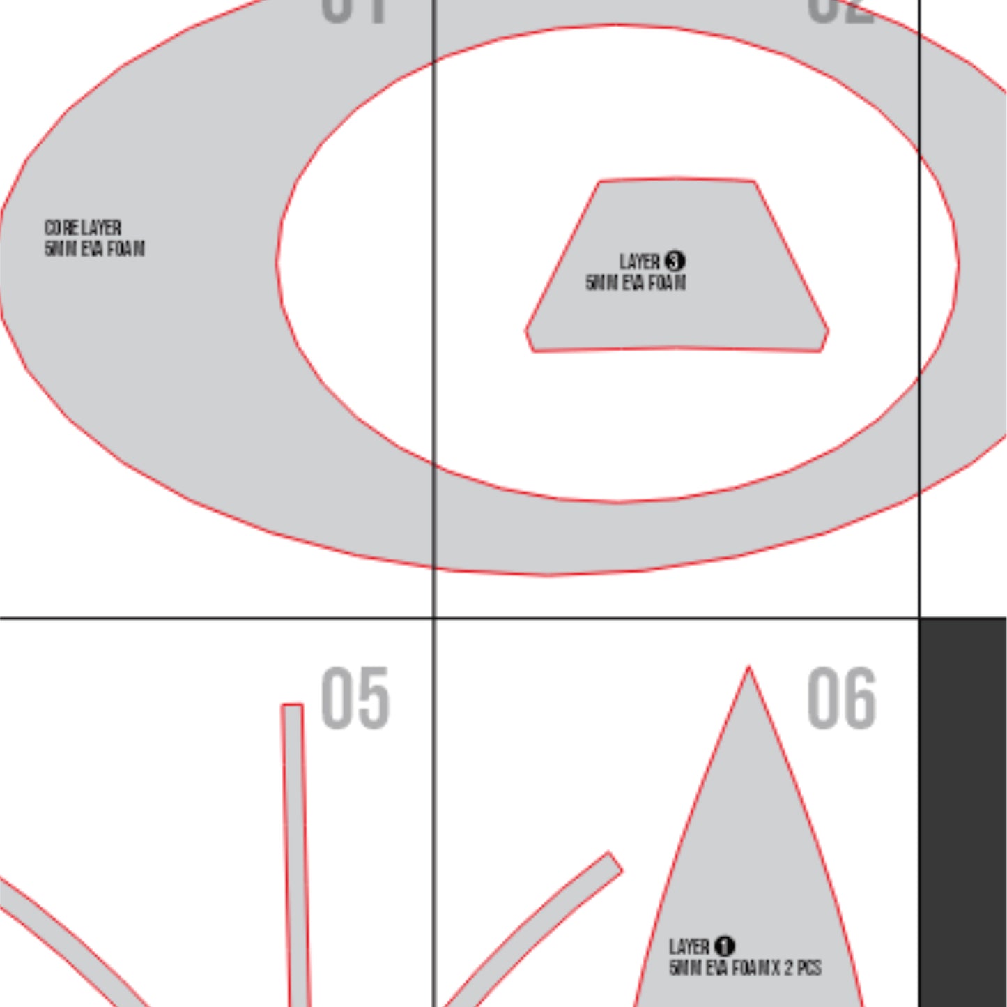 Fire fighter Helmet Basic Prop Pattern Template β EVA Foam Pattern for Cosplay & DIY Builds