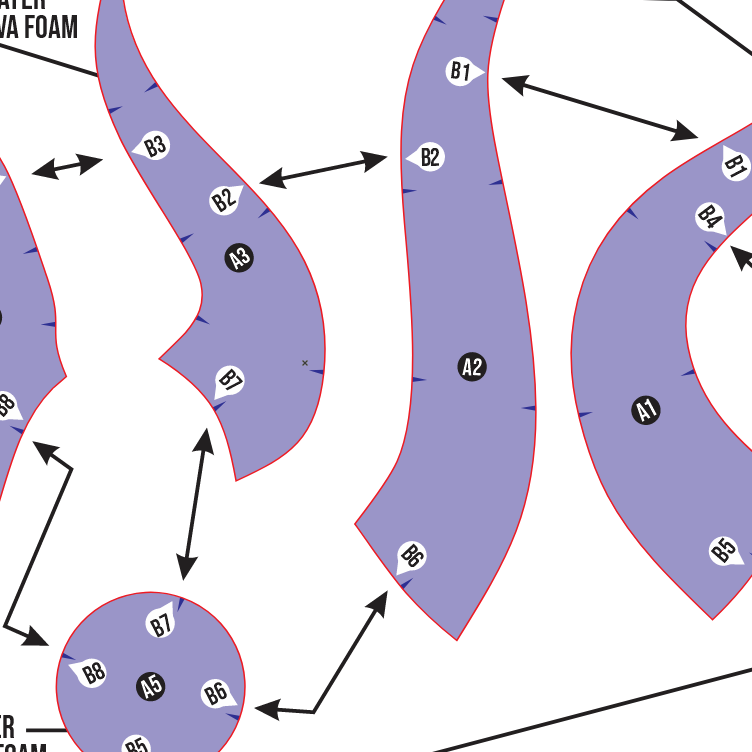 Ganyu Horn Prop Pattern Template – EVA Foam Pattern for Cosplay and DIY Builds Inspired by Genshin Impact Anime / Basic Pattern