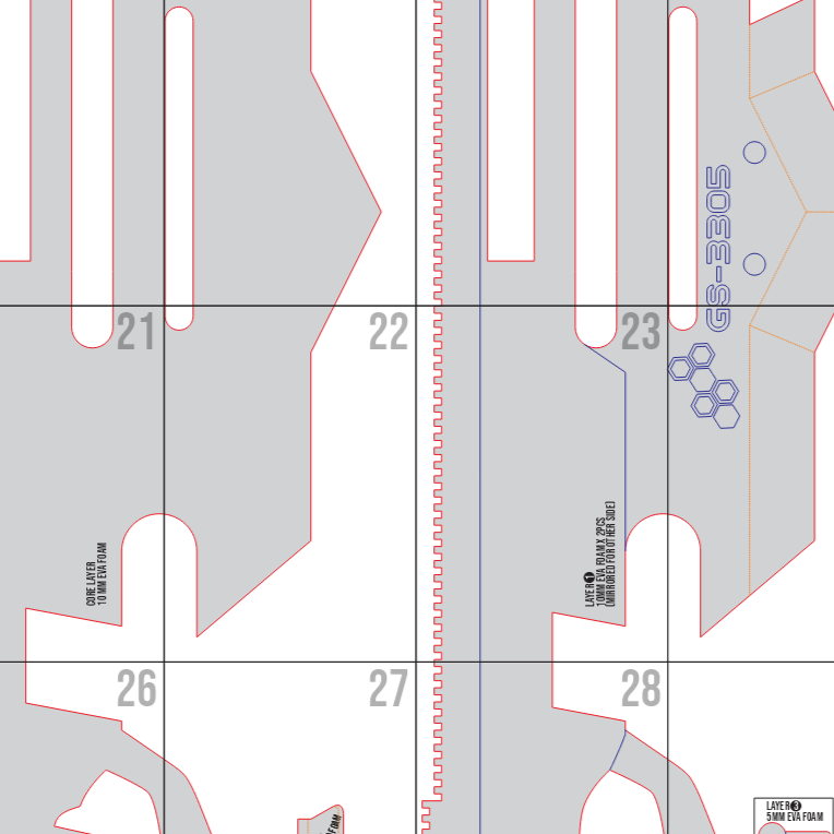 Bayonet Gen Narumi Prop Pattern Template – EVA Foam Pattern for Cosplay and DIY Builds Inspired by Kaiju No. 8 Anime