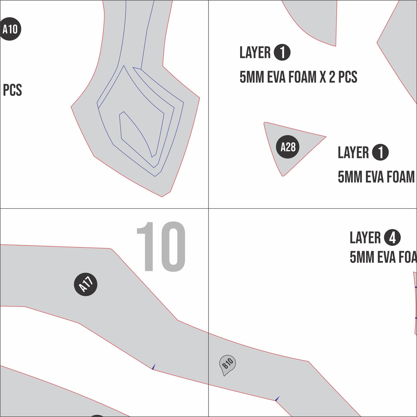 Ghostblade Mask Prop Pattern Template – EVA Foam Pattern for Cosplay & DIY Builds Inspired by To Be Hero X