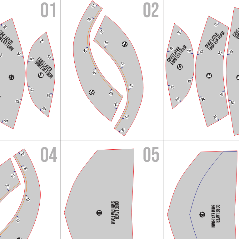 Guard Knight Shoulder Armor Basic Pattern Template – EVA Foam Pattern for Cosplay & DIY Builds