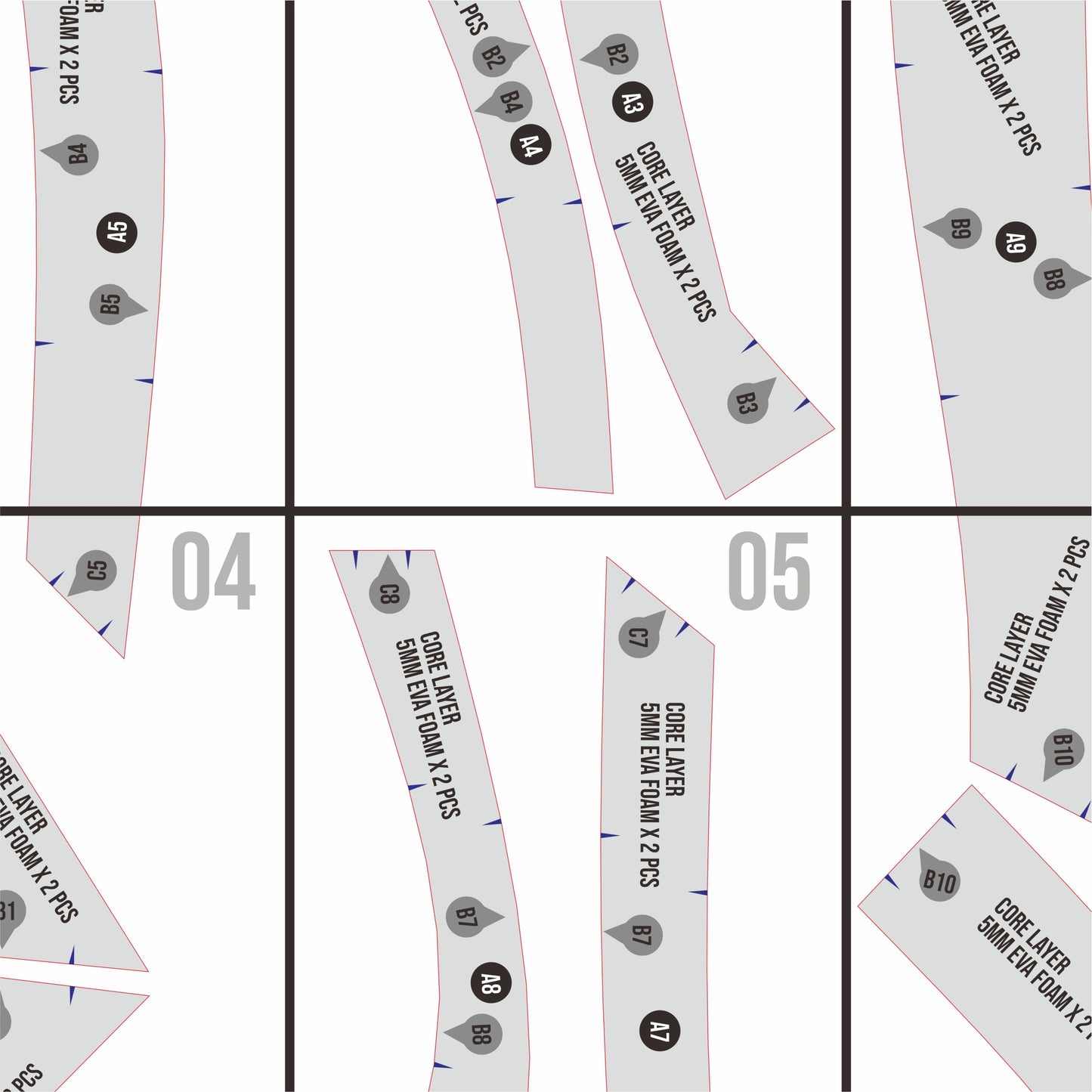 Hinata Armor Prop Pattern Template – EVA Foam Pattern for Cosplay and DIY Builds Inspired by Tensura Anime