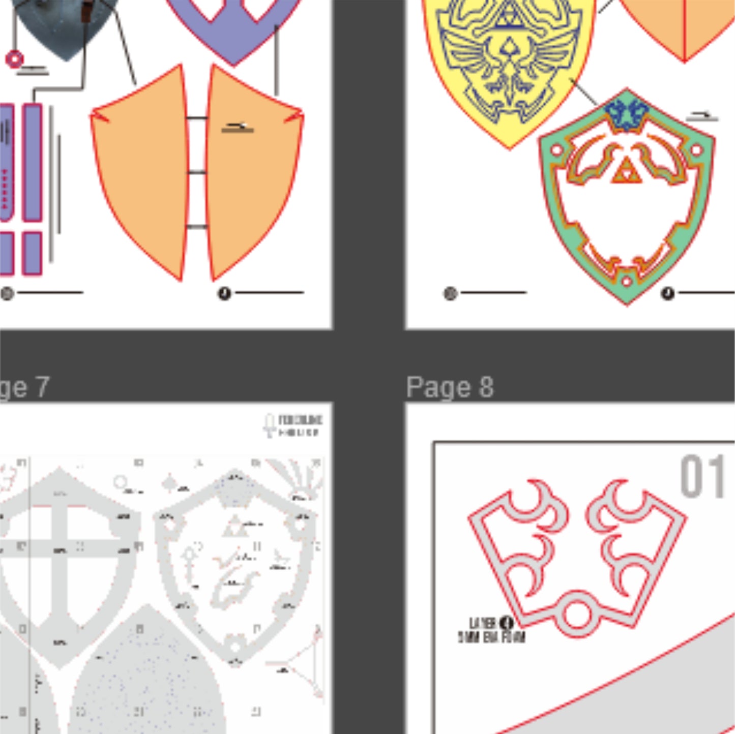Hylian Shield Prop Pattern Template – EVA Foam Pattern for Cosplay & DIY Builds Inspired by The Legend of Zelda
