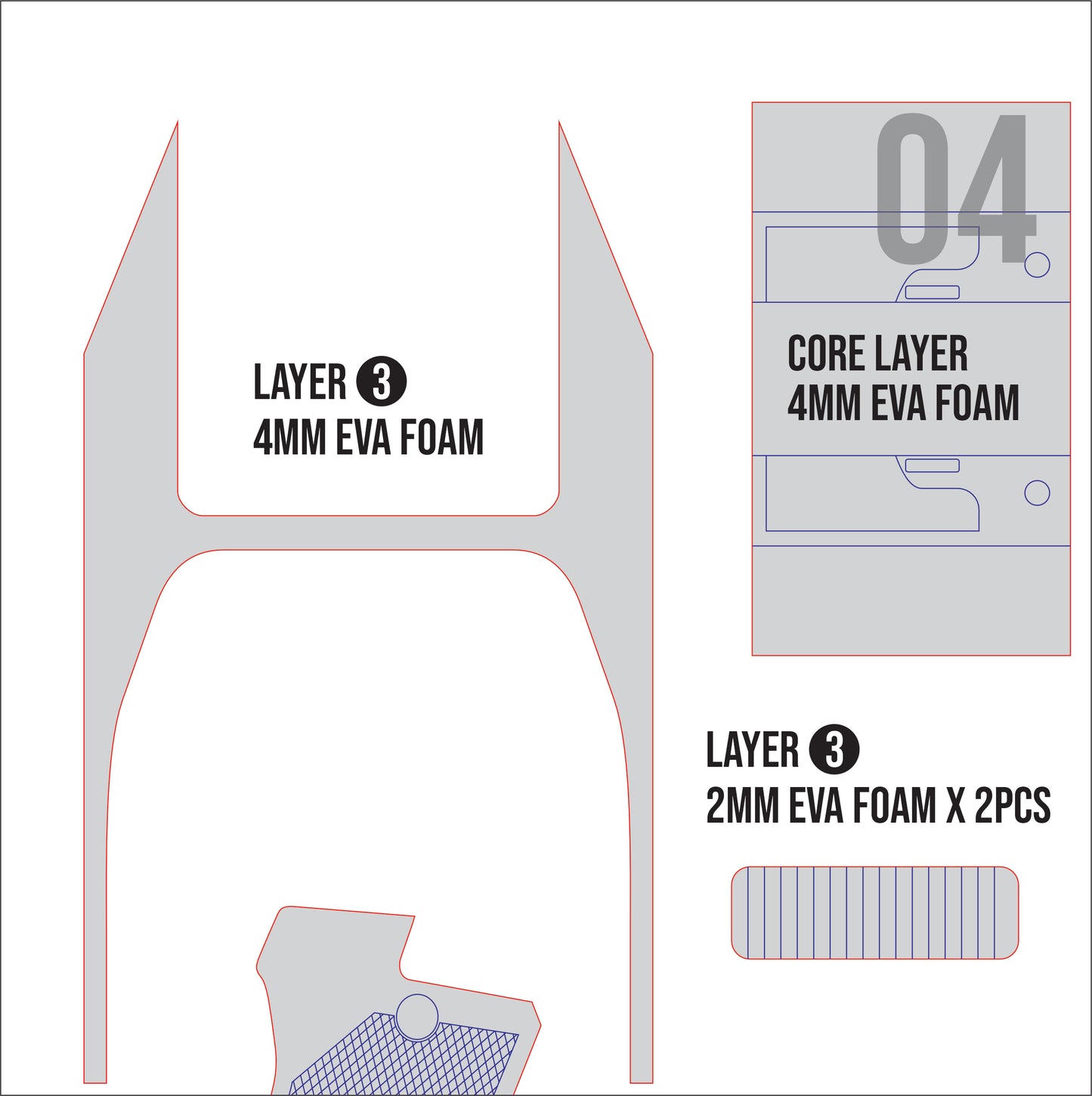 Prop Pattern: Jill Gun Weapon from Nikke for Cosplay Template Blueprint PDF