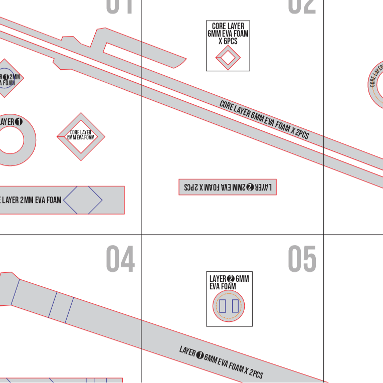 Jitte of Shikanoin Heizou Sword Prop Pattern Template – EVA Foam Pattern for Cosplay & DIY Builds Inspired by Genshin Impact