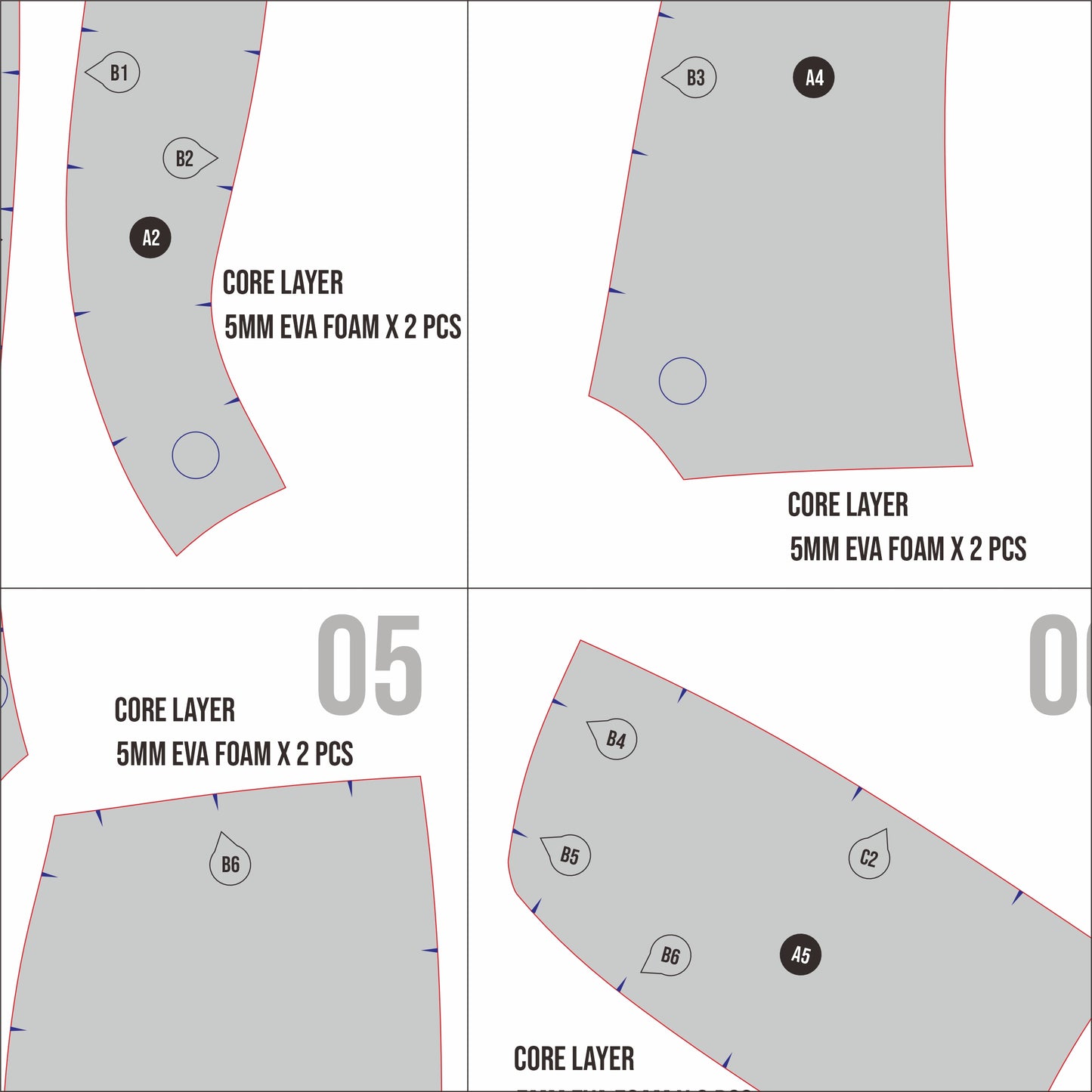 Luffy Colosseum Helmet Prop Pattern Template – EVA Foam Pattern for Cosplay & DIY Builds Inspired by One Piece