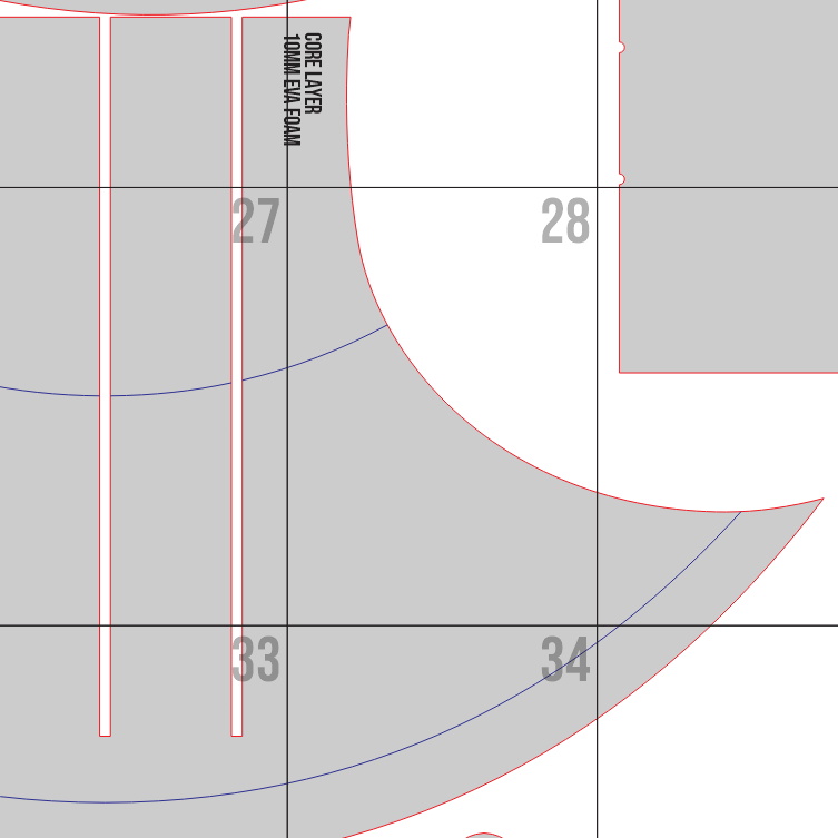 Luffy Elbaf Axe Prop Pattern Template – EVA Foam Pattern for Cosplay and DIY Builds Inspired by One Piece Anime