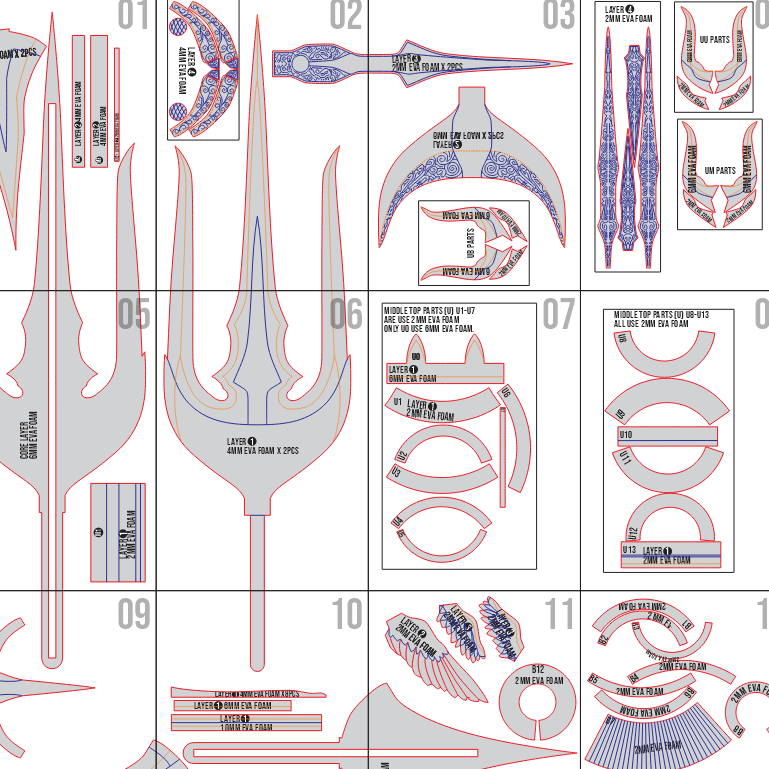 Lunafreya Trident (Trident of the Oracle) Prop Pattern Template – EVA Foam Pattern for Cosplay & DIY Builds Inspired by Final Fantasy XV