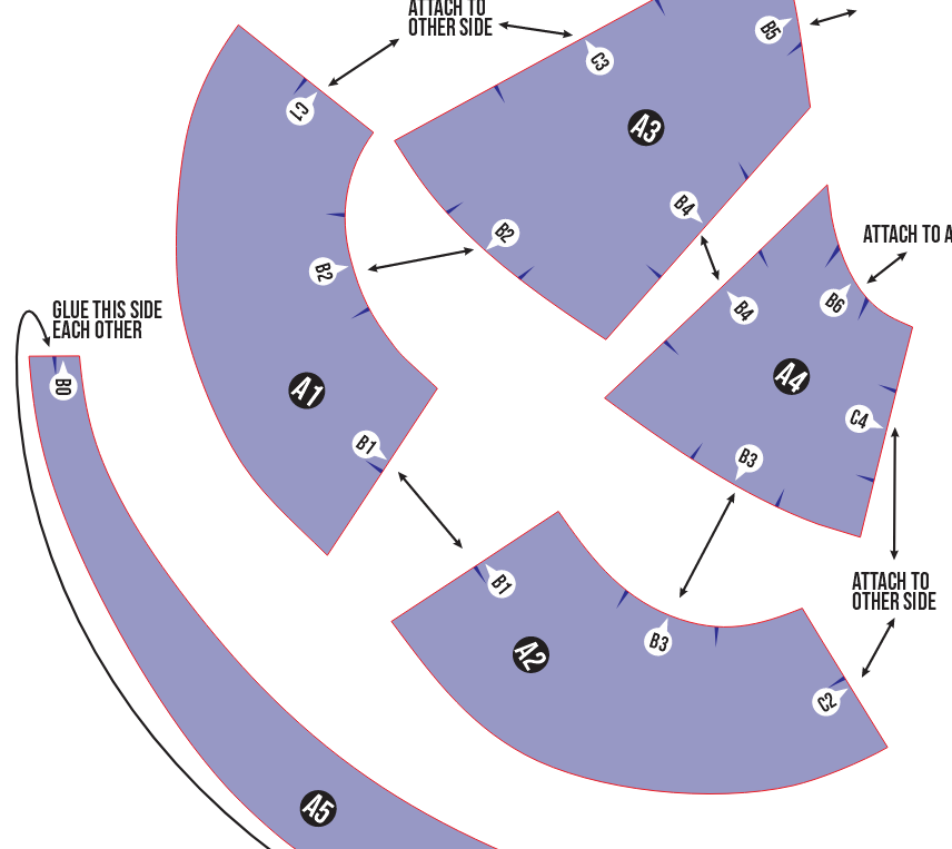 Magical Witch Hat Basic Pattern Template – EVA Foam Pattern for Cosplay & DIY Builds