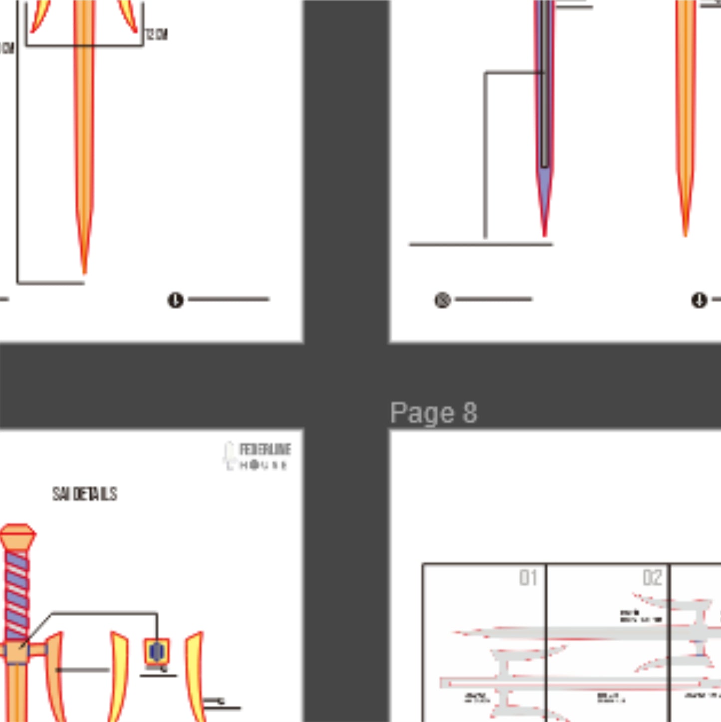 Mileena Sai Trident Prop Pattern Template – EVA Foam Pattern for Cosplay and DIY Builds Inspired by Mortal Kombat Game