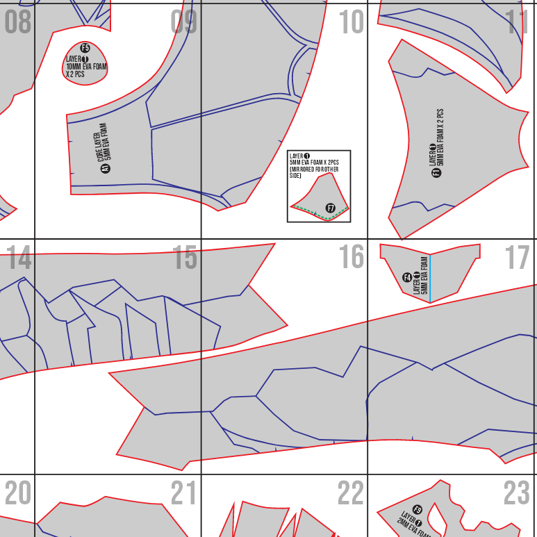 Omen Body Armor Prop Pattern Template – EVA Foam Pattern for Cosplay and DIY Builds Inspired by Valorant