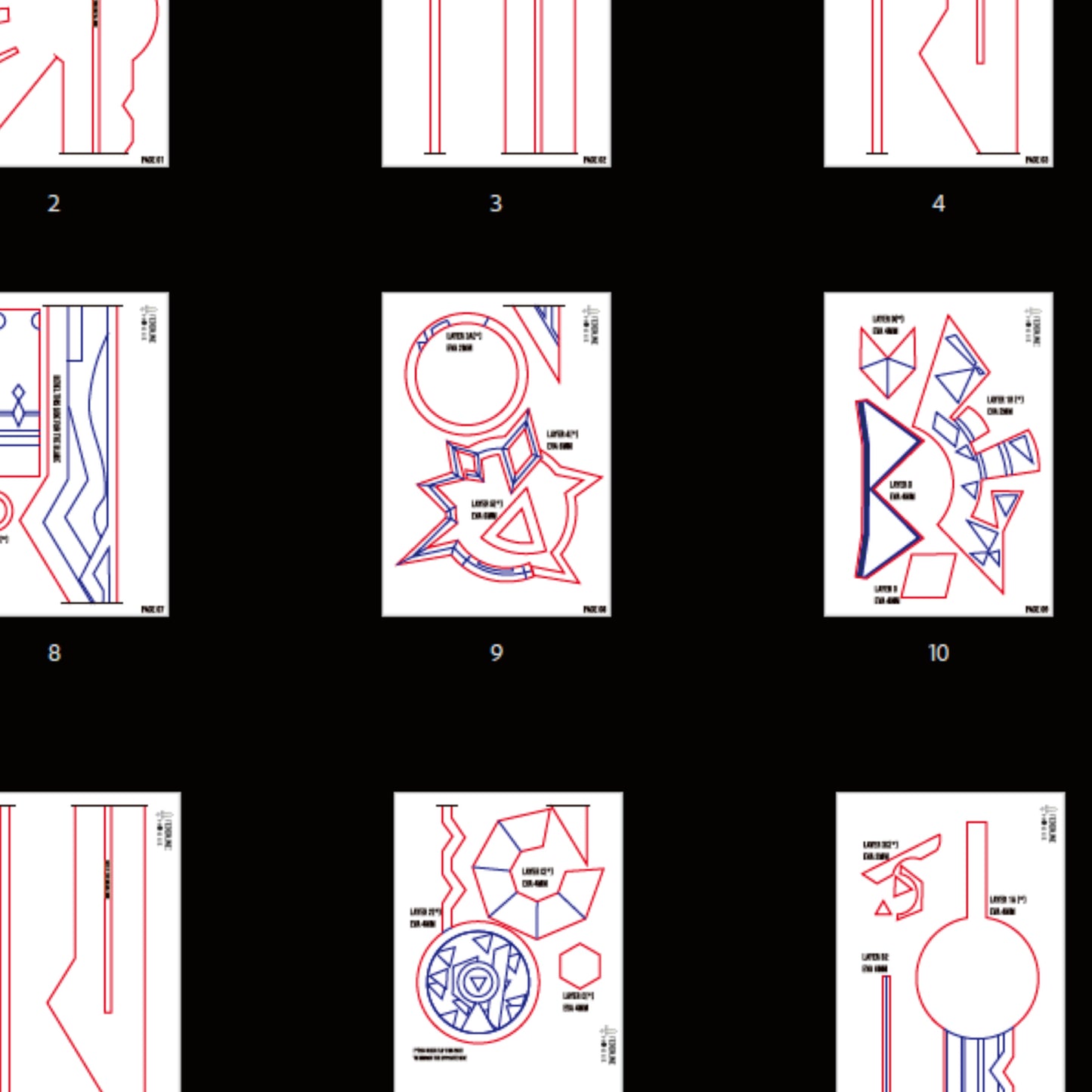 Pattern + Video on YouTube: Peak Patrol Sword from Genshin Impact Cosplay Template Blueprint PDF