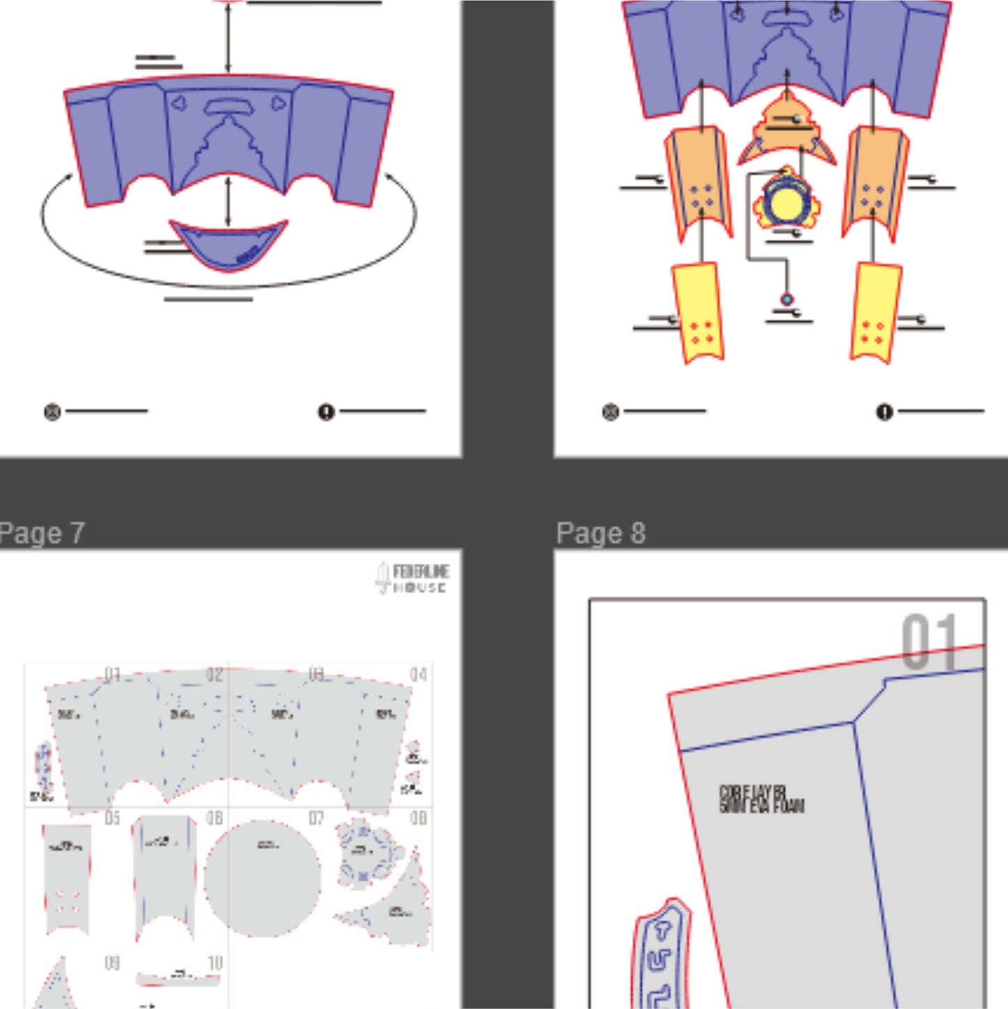 Pompom Hat Prop Pattern Template – EVA Foam Pattern for Cosplay & DIY Builds Inspired by Honkai: Star Rail
