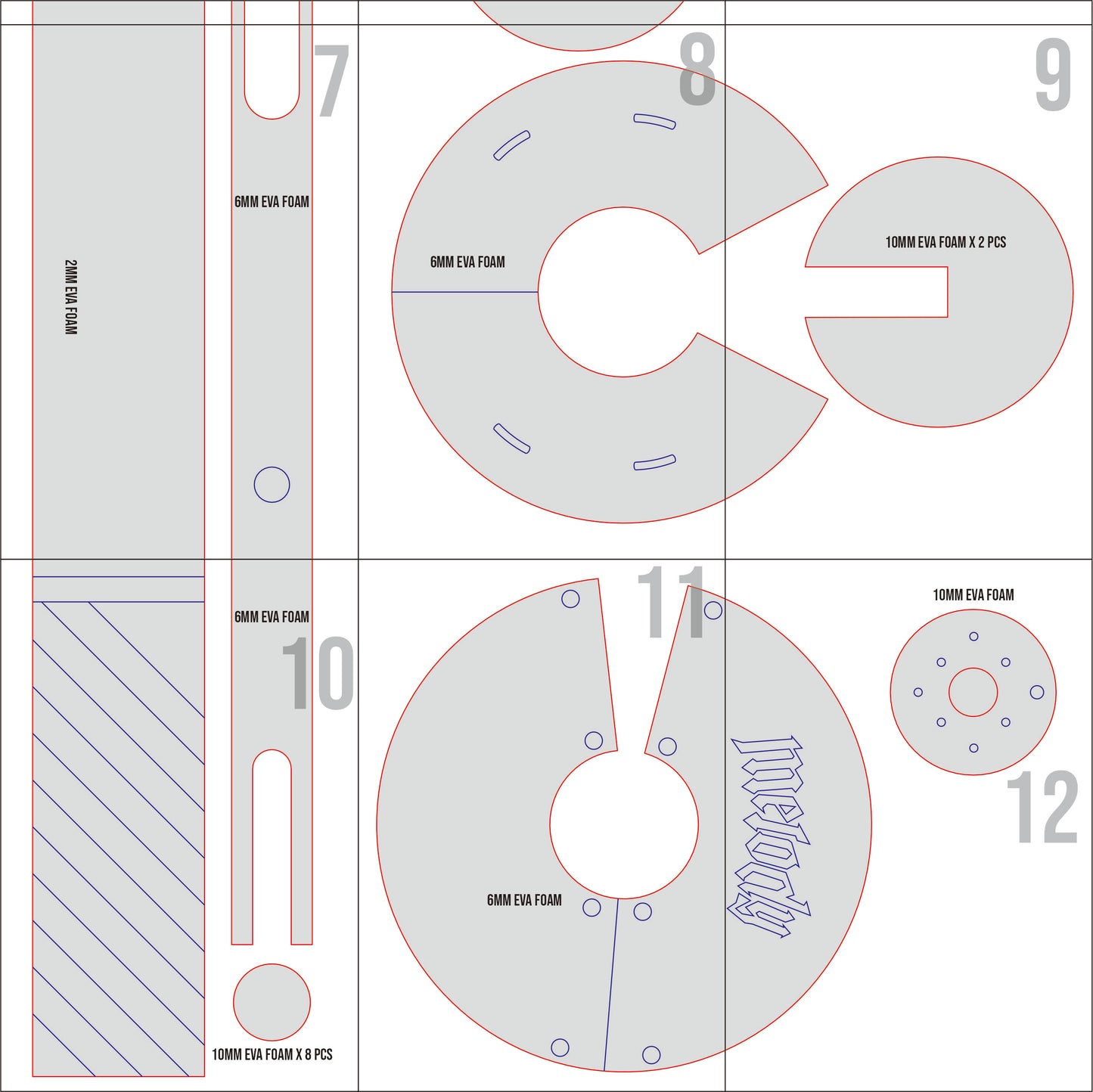 Prop Pattern: Astra Yao Staff from Zenless Zone Zero Cosplay Template Blueprint PDF