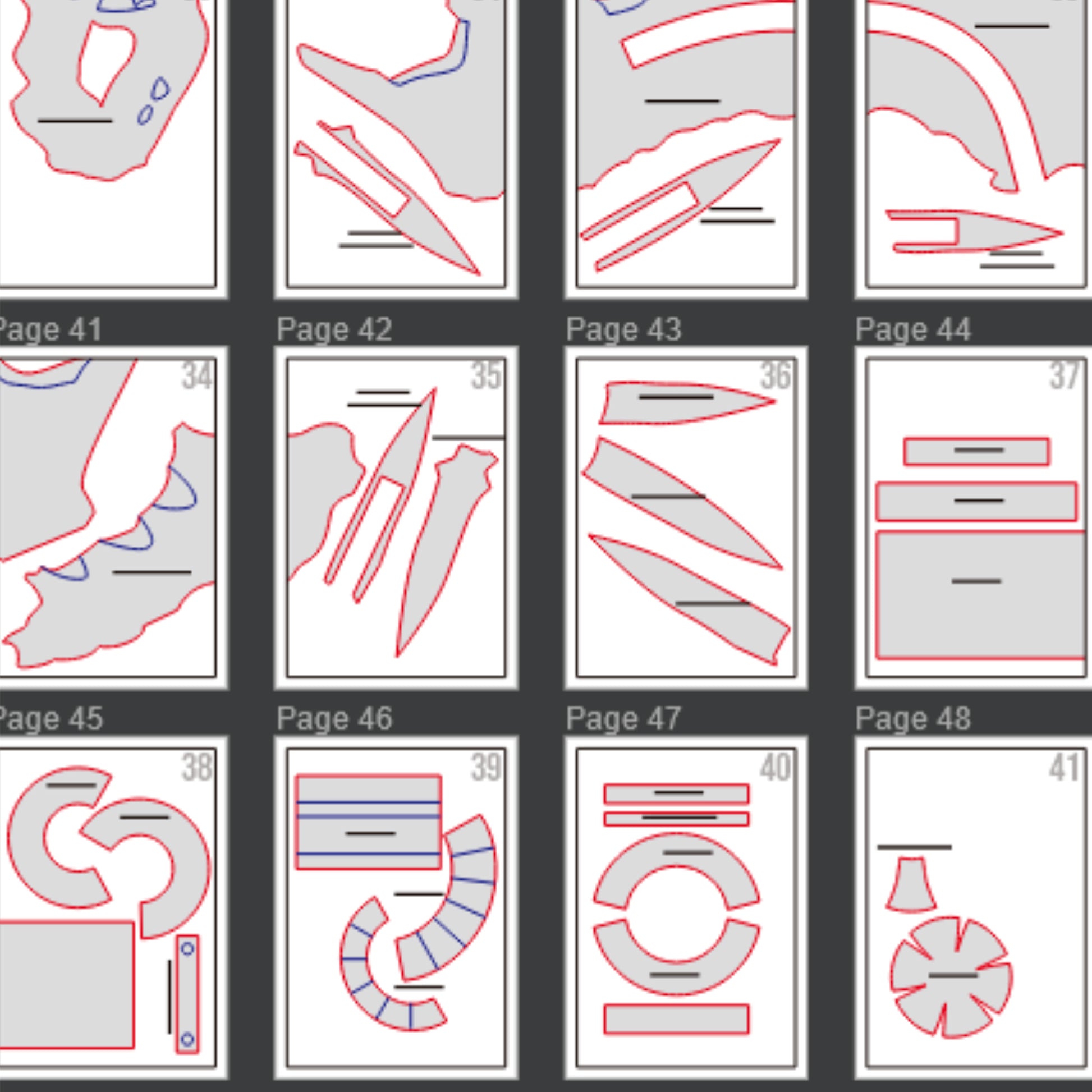 Prop Pattern: Aymr Axe from Fire Emblem Cosplay Template Blueprint PDF