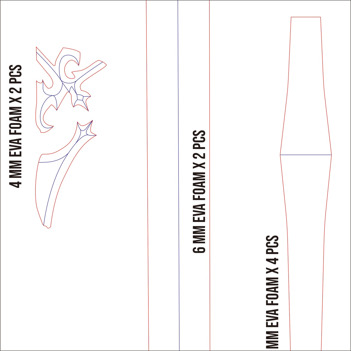Prop Pattern: Barnabas Sword from Final Fantasy XVI Cosplay Template Blueprint PDF