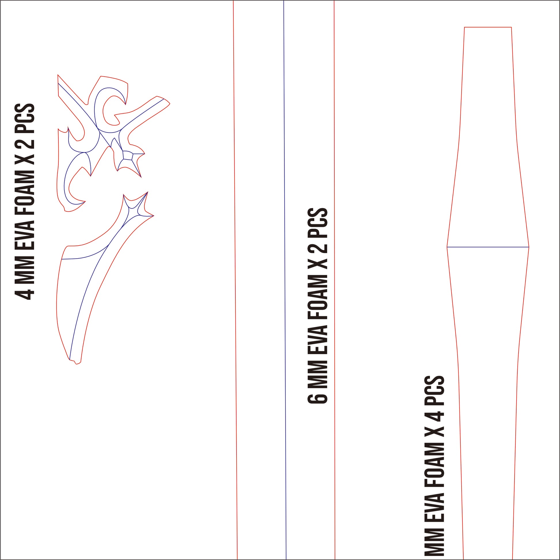 Prop Pattern: Barnabas Sword from Final Fantasy XVI Cosplay Template Blueprint PDF