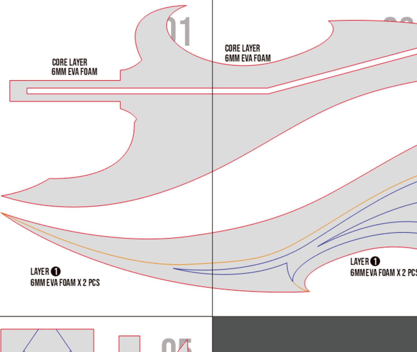 Prop Pattern: Baruka's Dagger from Solo Leveling Cosplay Template Blueprint PDF