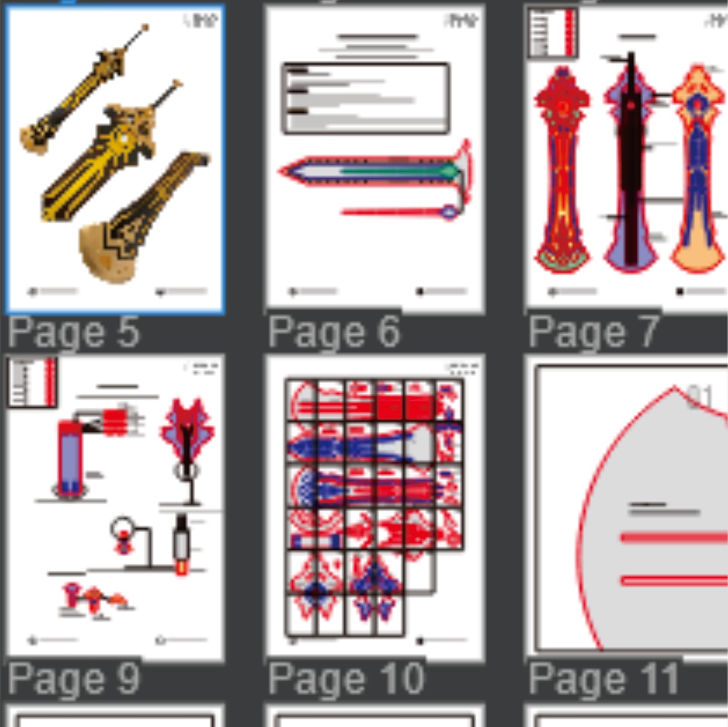 Prop Pattern: Beacon of the Reed Sea from Genshin Impact Cosplay Template Blueprint PDF