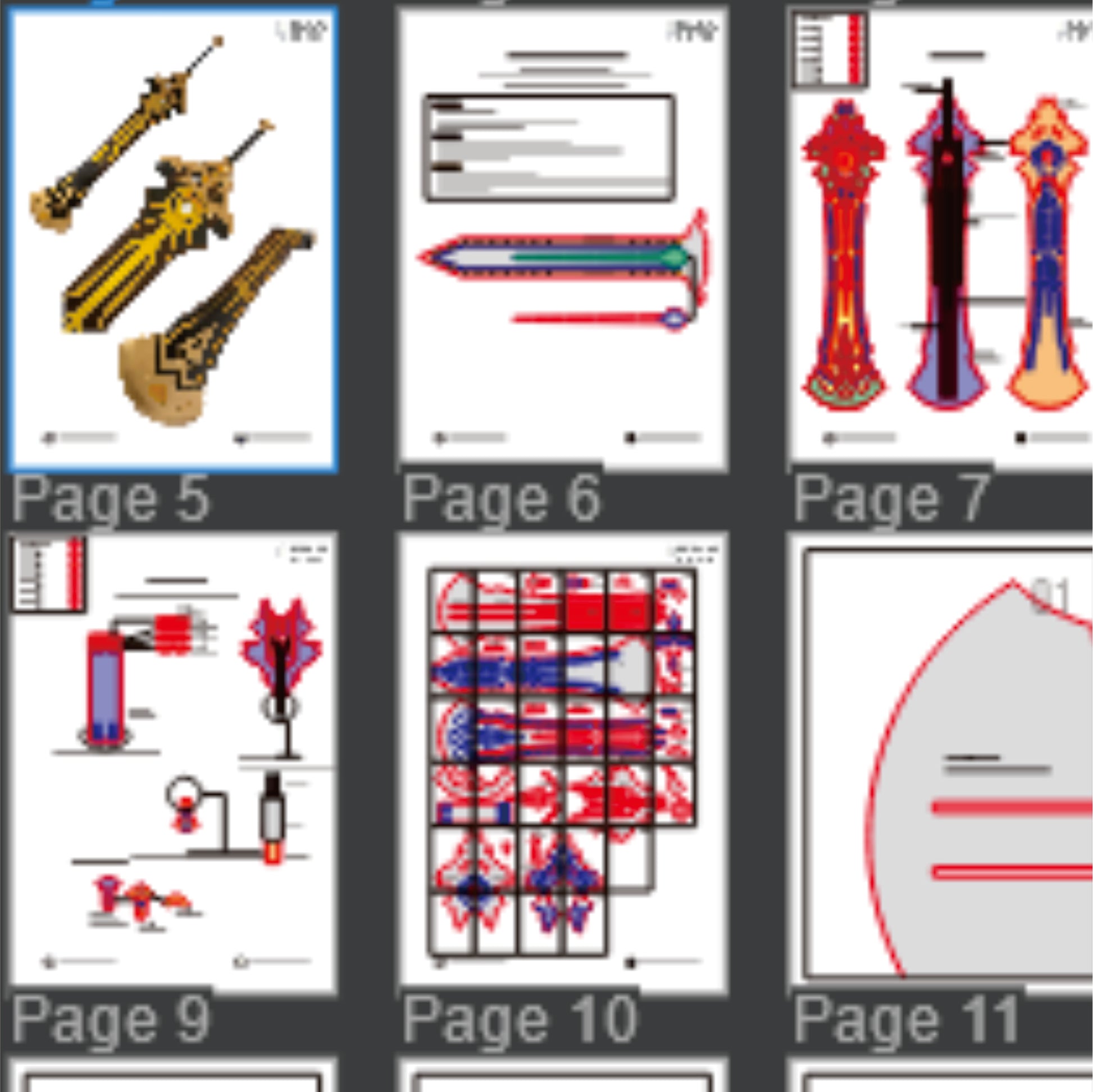 Prop Pattern: Beacon of the Reed Sea from Genshin Impact Cosplay Template Blueprint PDF