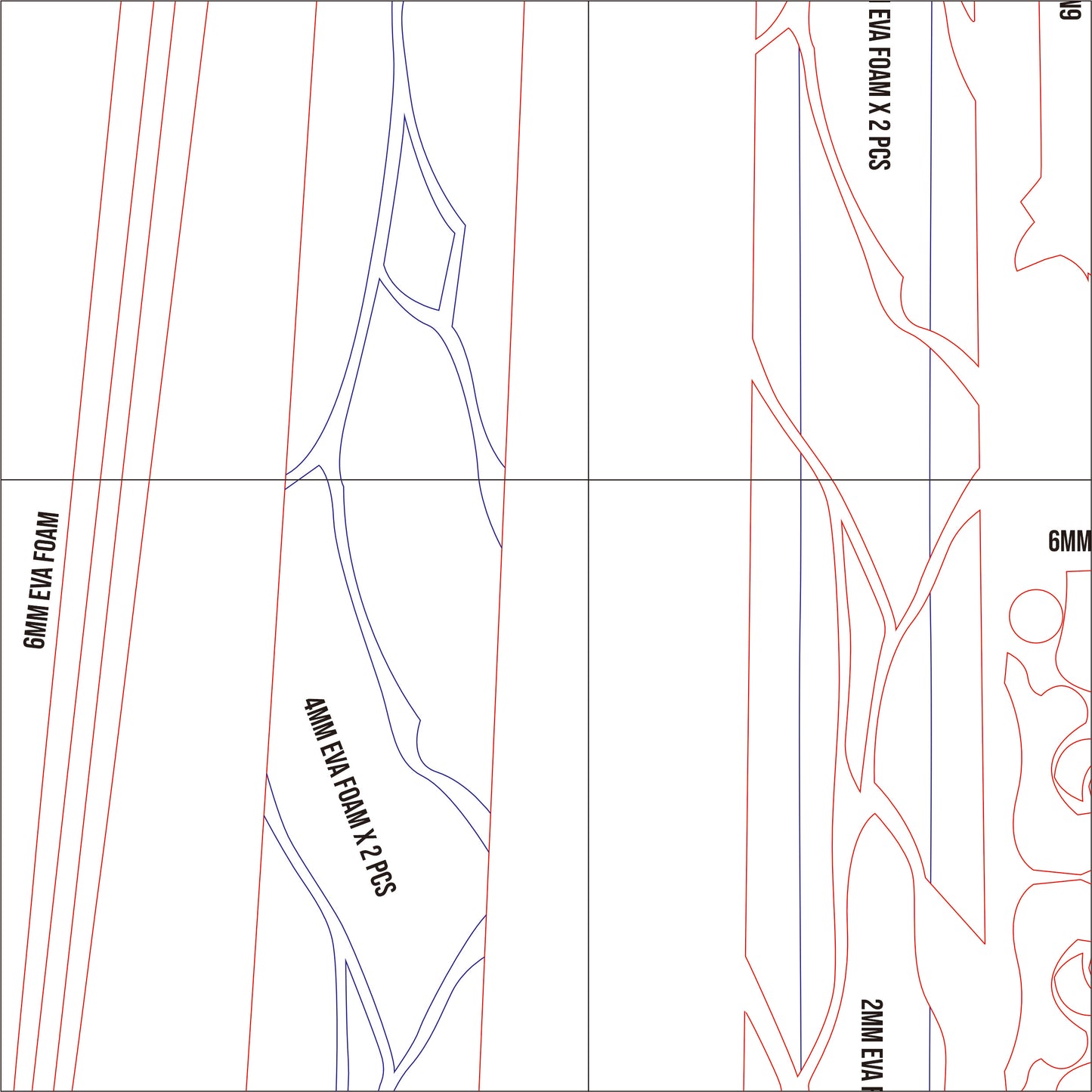 Prop Pattern: Blade Sword from Honkai Star Rail Cosplay Template Blueprint PDF