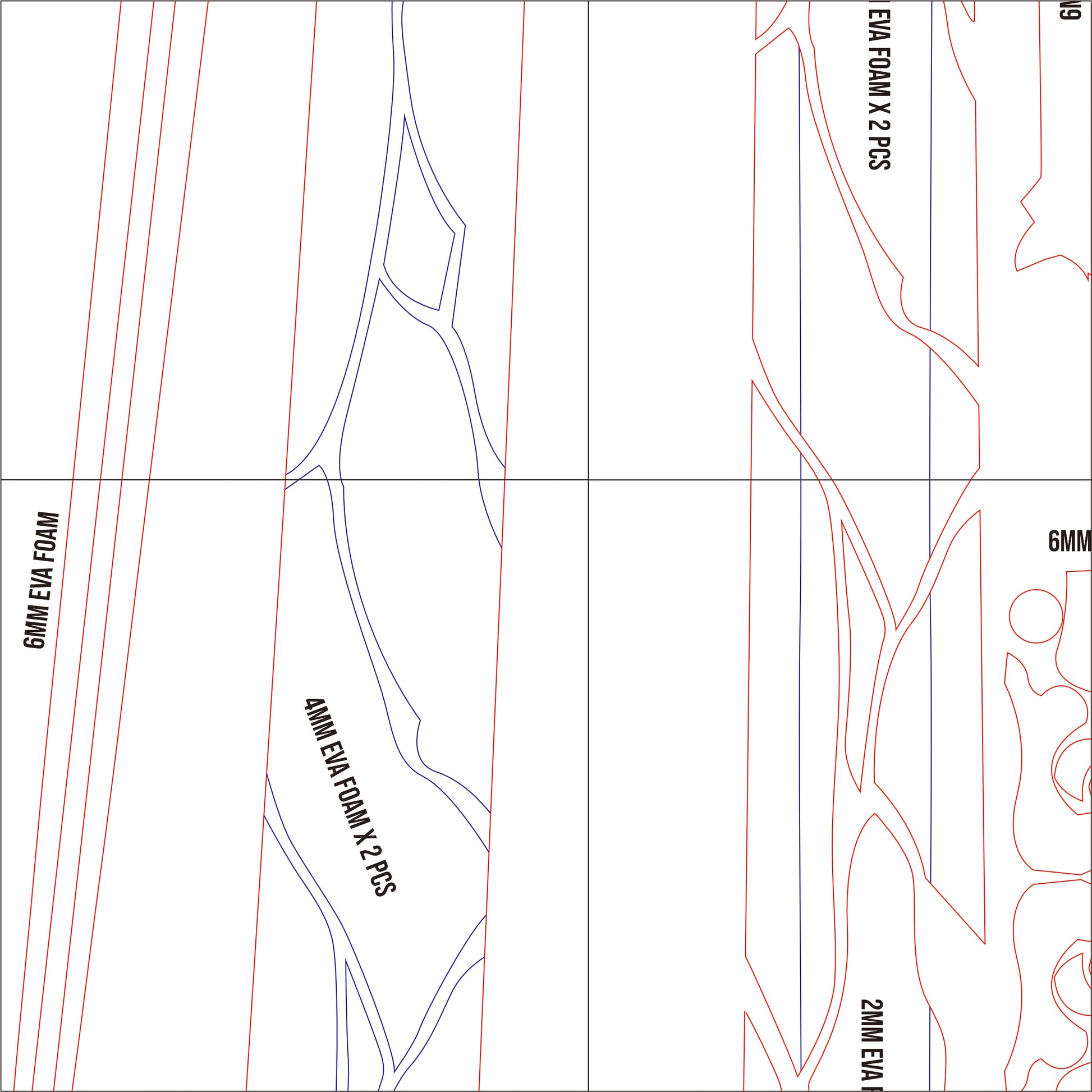 Prop Pattern: Blade Sword from Honkai Star Rail Cosplay Template Blueprint PDF
