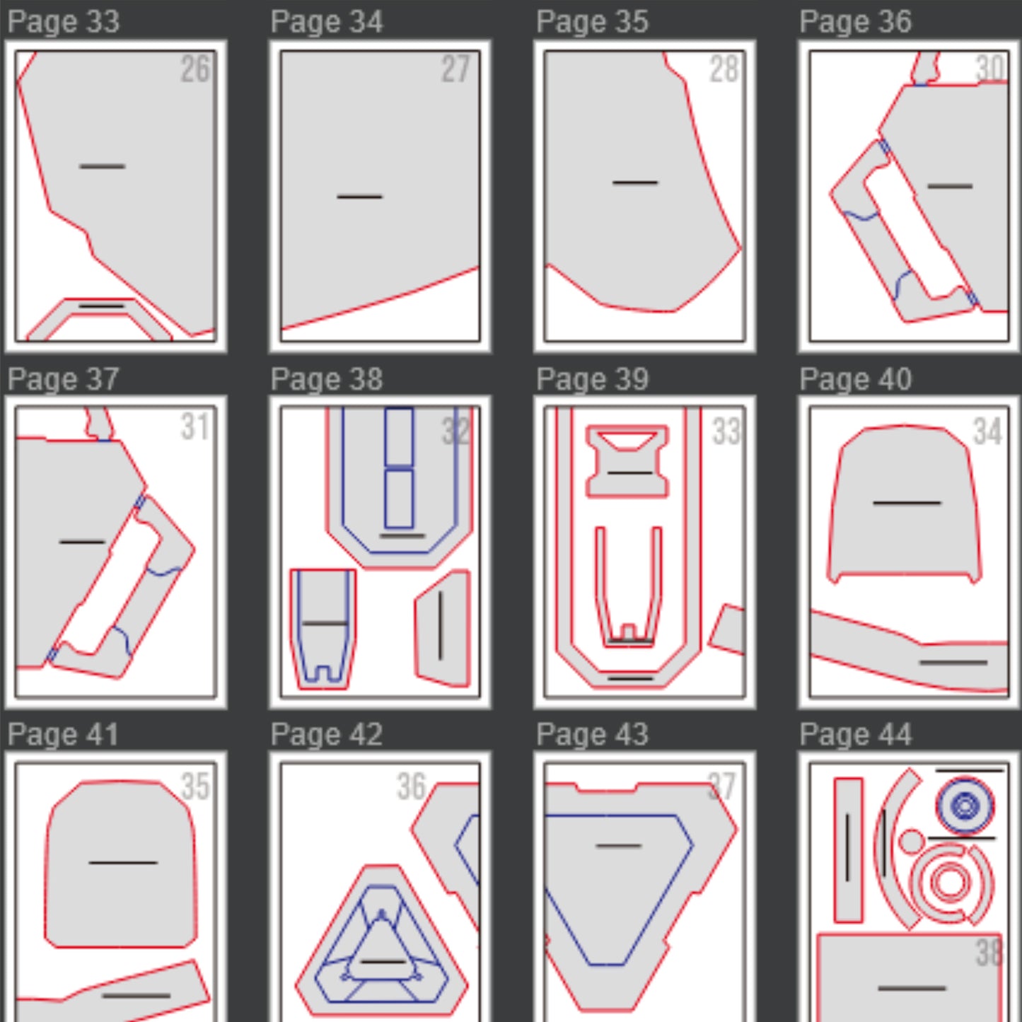 Prop Pattern: Brimstone Armor from Valorant Cosplay Template Blueprint PDF