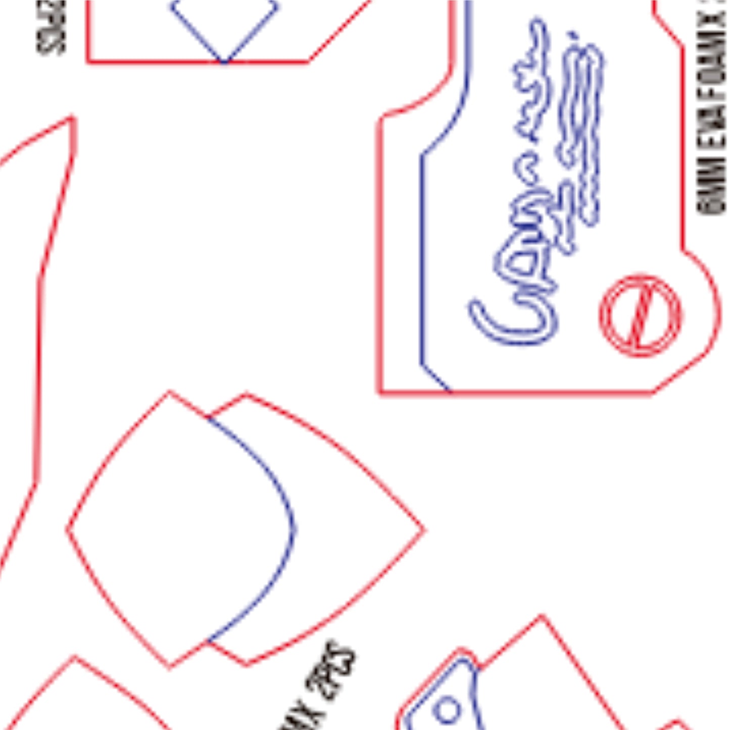 Prop Pattern: Bronya's Gun from Honkai Star Rail Cosplay Template Blueprint PDF