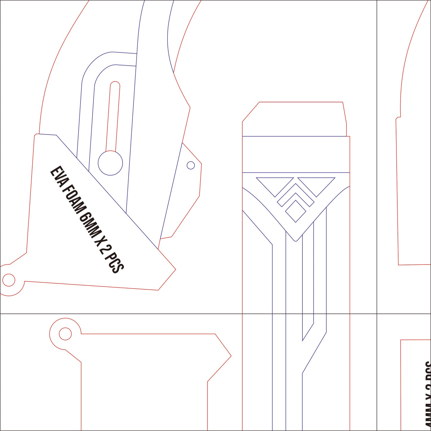 Prop Pattern: Caitlyn Sniper Gun from Arcane League of Legends Cosplay Template Blueprint PDF