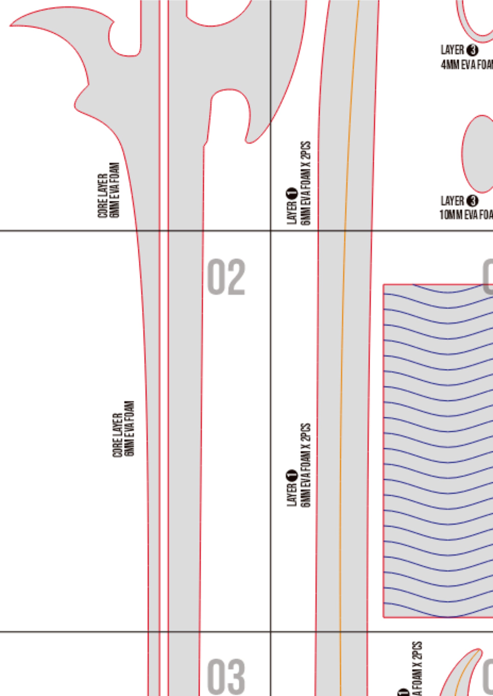 Prop Pattern: Cha Hae In's Sword from Solo Leveling Cosplay Template Blueprint PDF