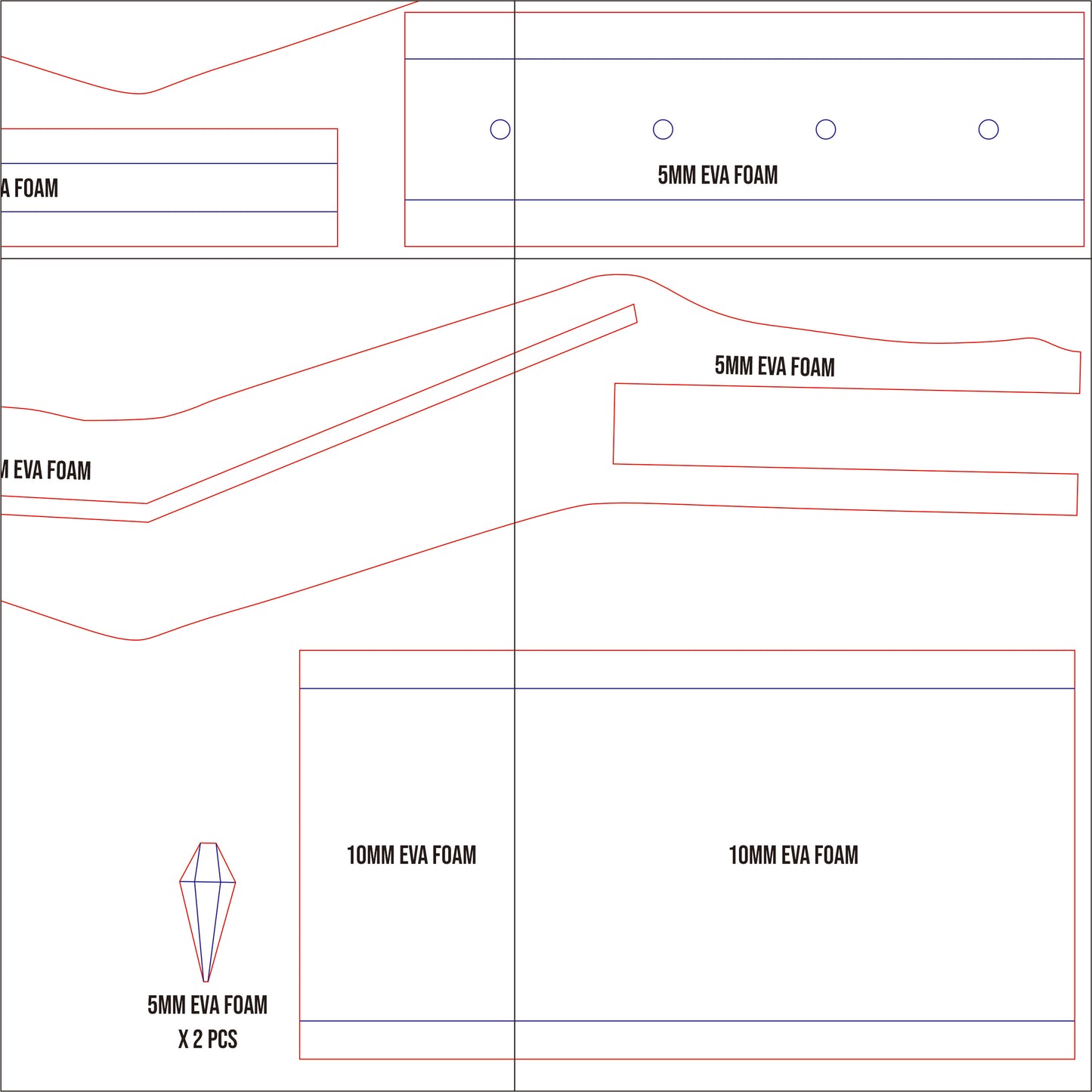 Prop Pattern: Fern Staff from Sousou no Frieren Cosplay Template Blueprint PDF