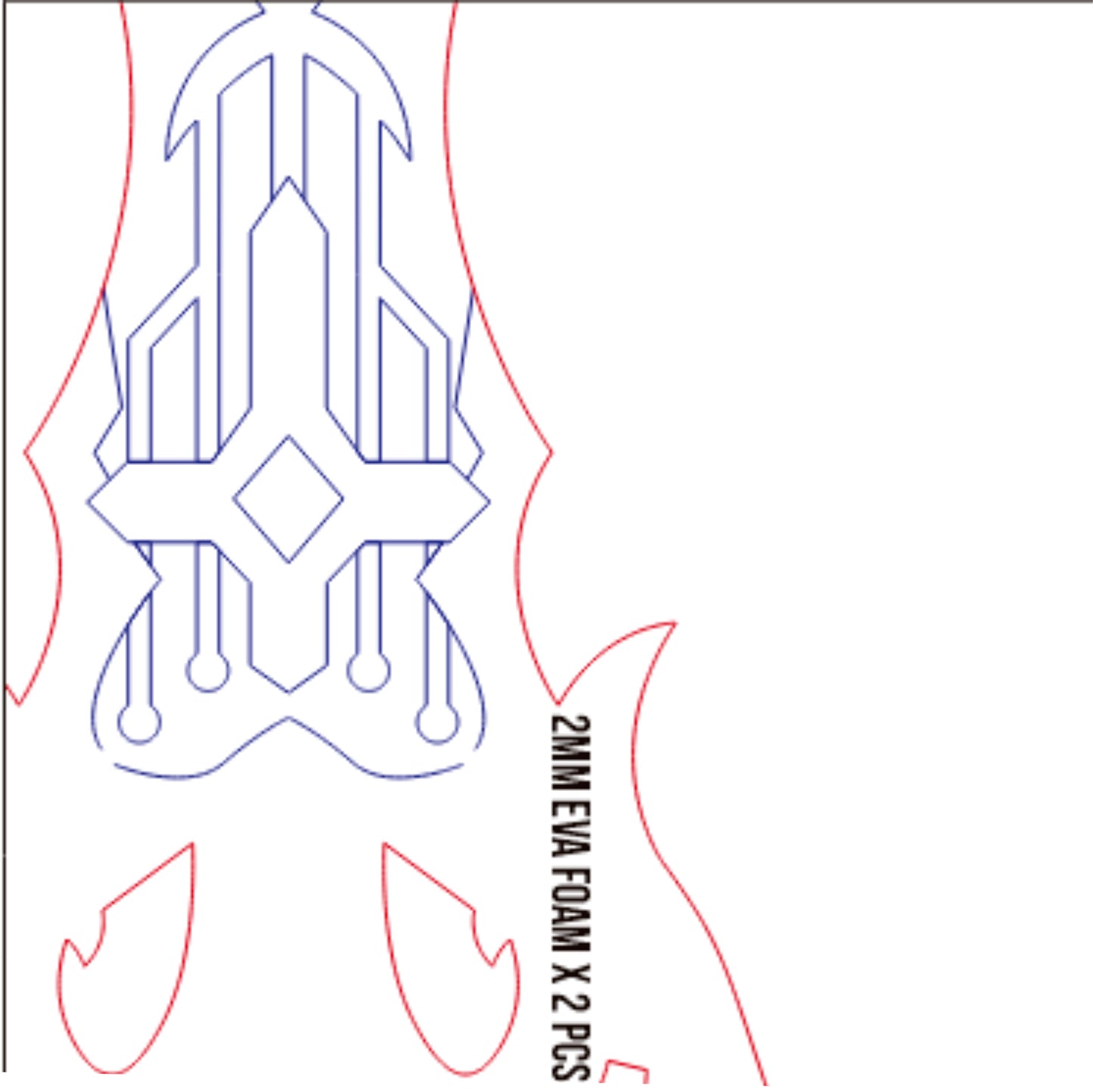 Prop Pattern: Freedom-Sworn from Genshin Impact Cosplay Template Blueprint PDF